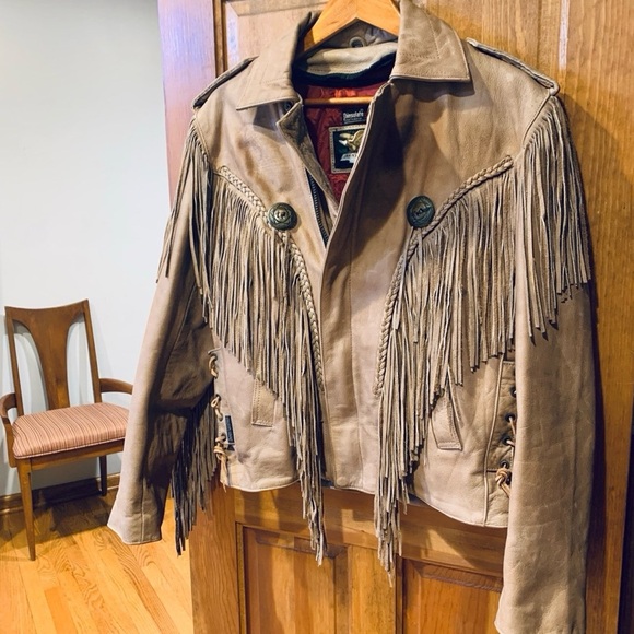 Vintage JAMIN LEATHER Fringe Motorcycle Jacket - Picture 3 of 12